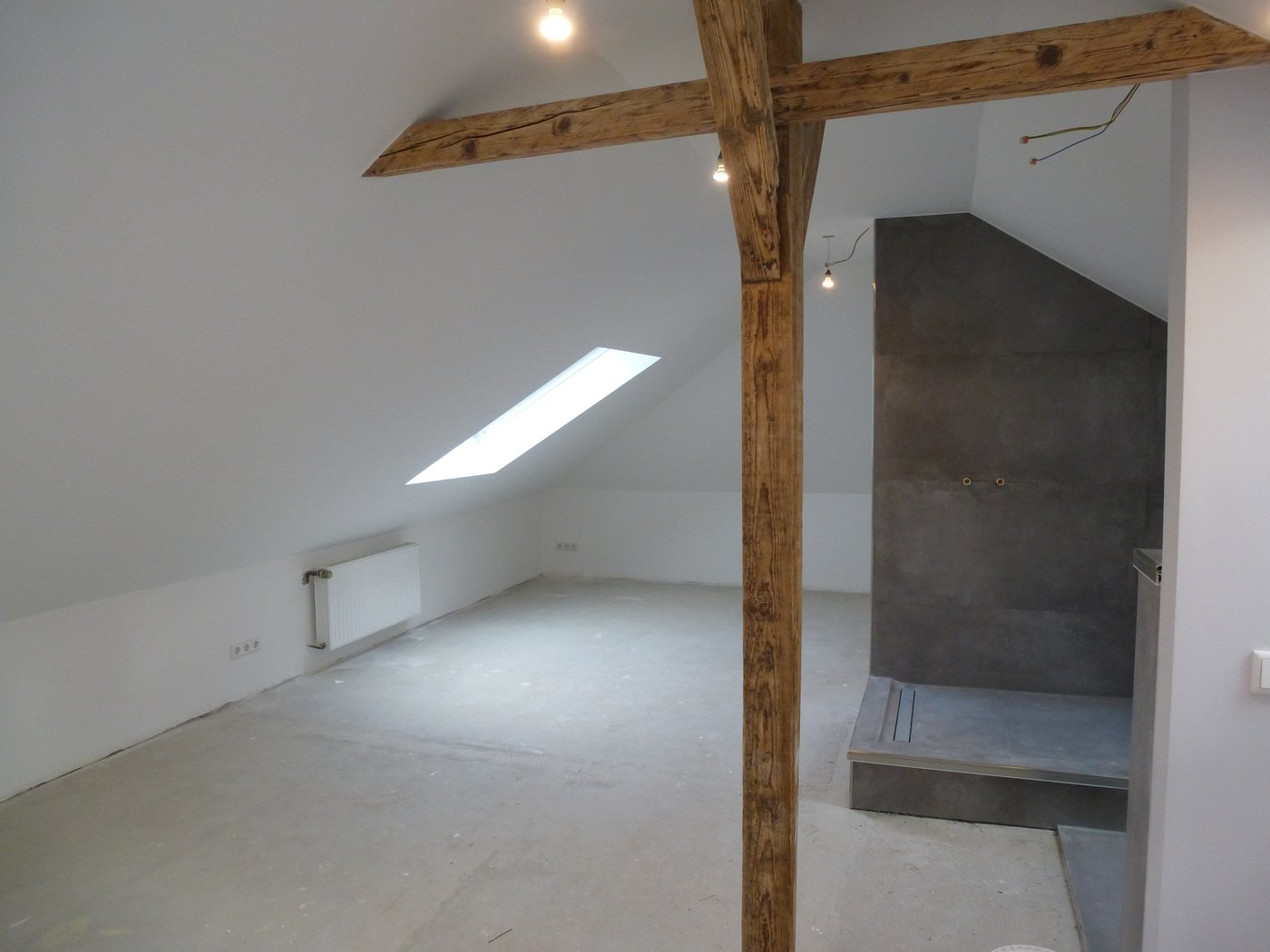 Fertig gespachtelt und gestrichen